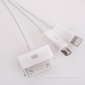 Original 4-in-1 USB to for iPhone 5 / 4 / 4s / Samsung / HTC Charging Cable W/ AC Charger